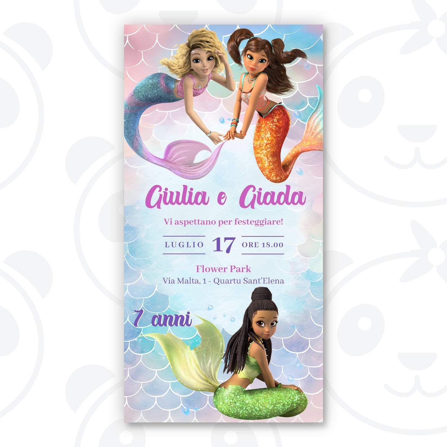 Invito digitale Mermaid Magic