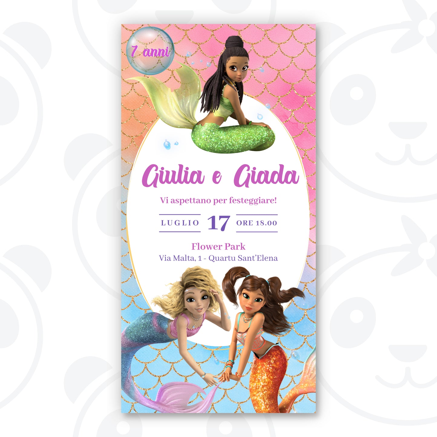 Invito digitale Mermaid Magic