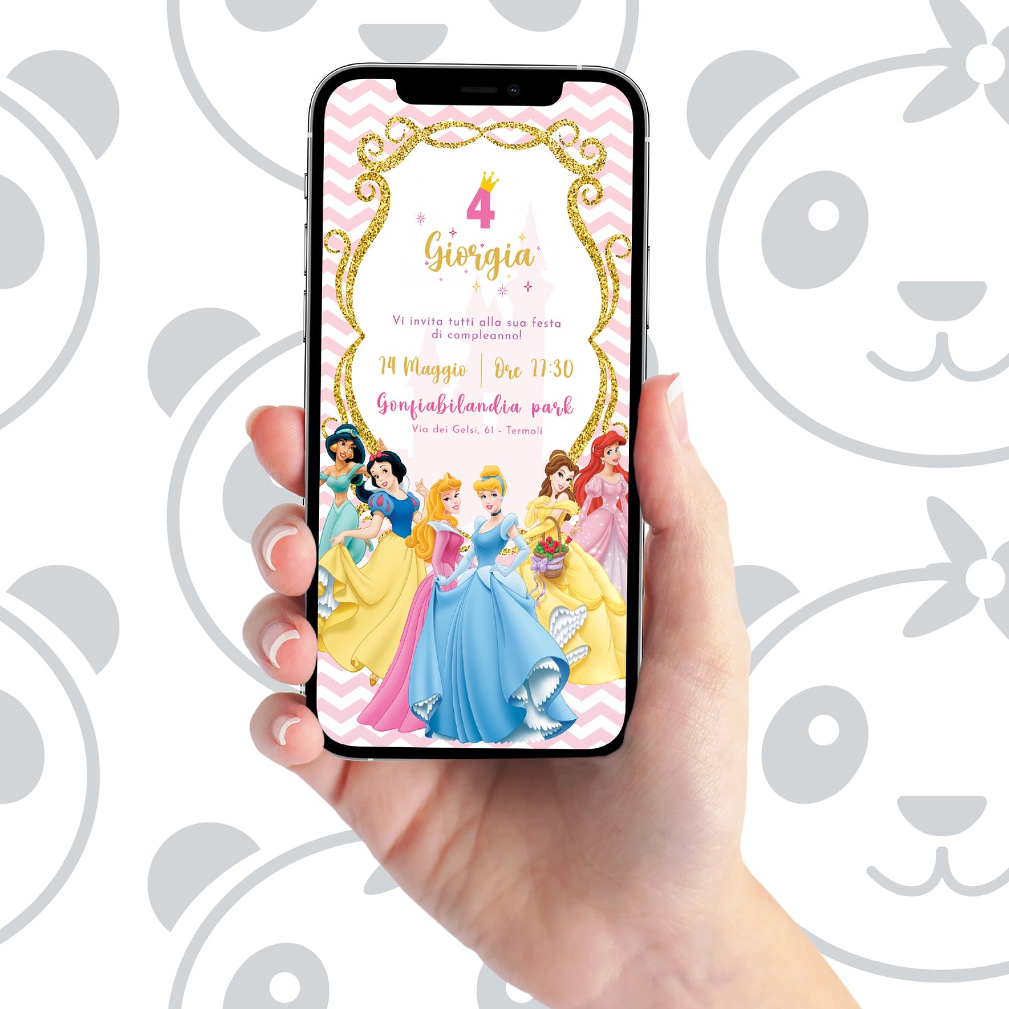 Invito digitale Principesse Disney