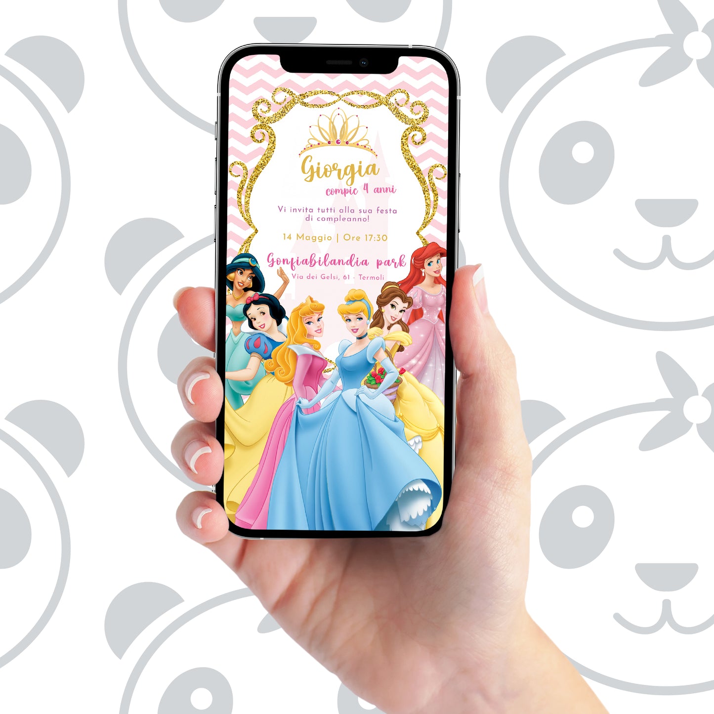 Invito digitale Principesse Disney