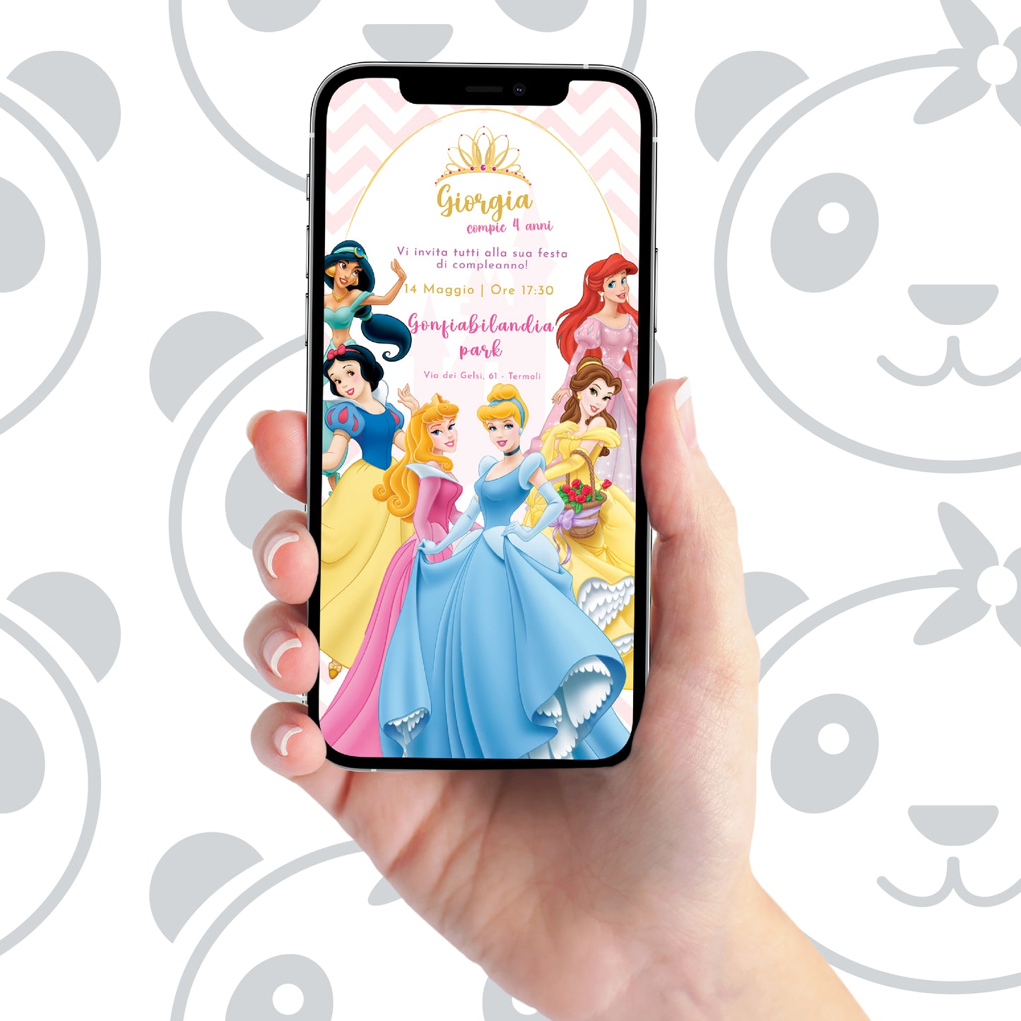 Invito digitale Principesse Disney