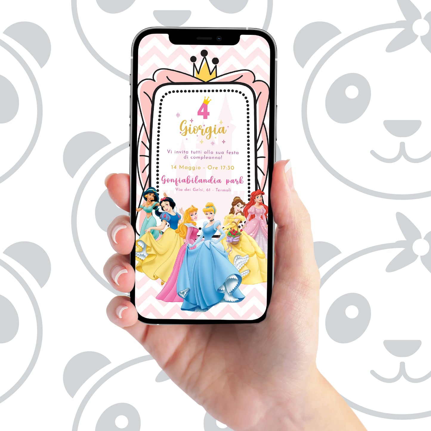 Invito digitale Principesse Disney