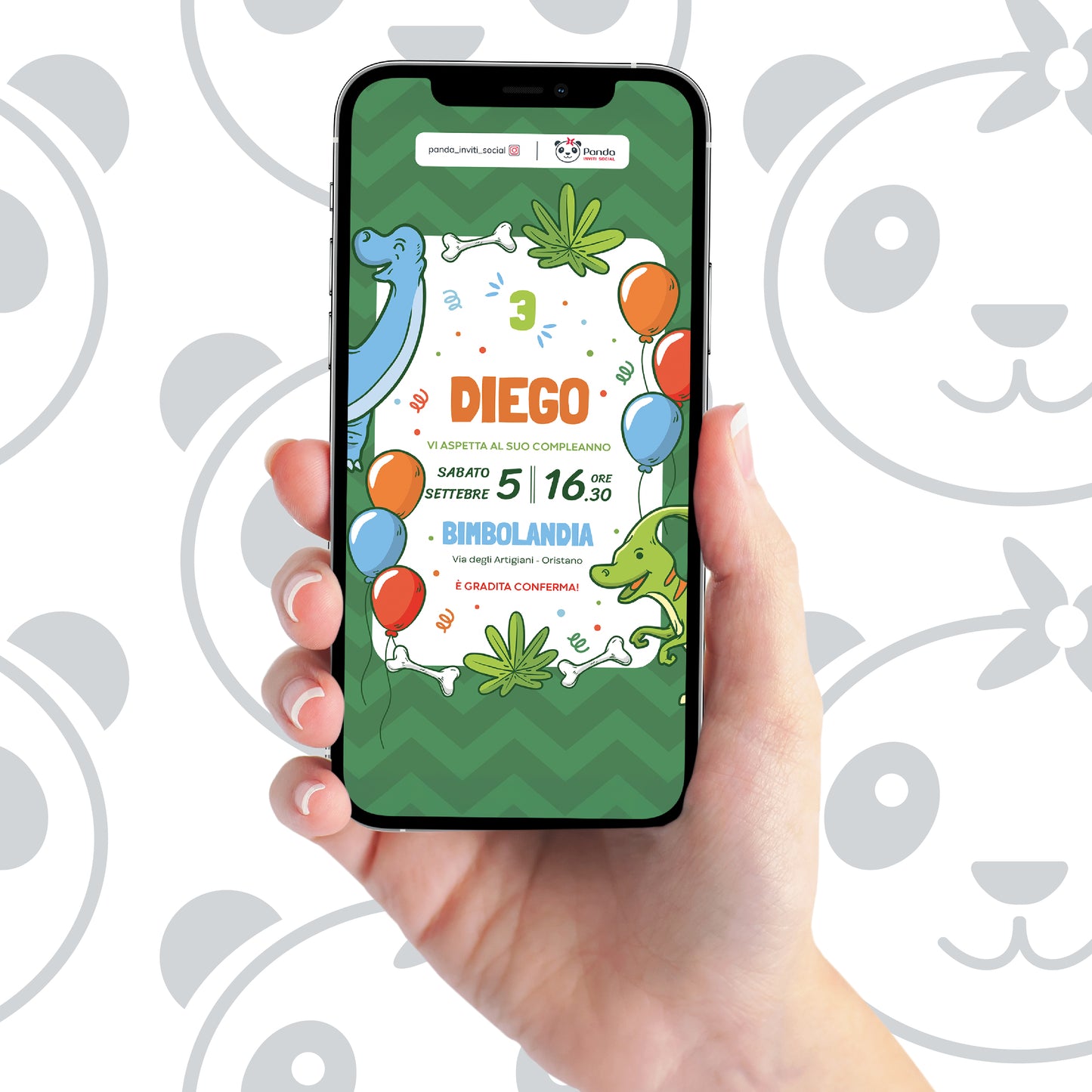 Invito digitale dinosauri