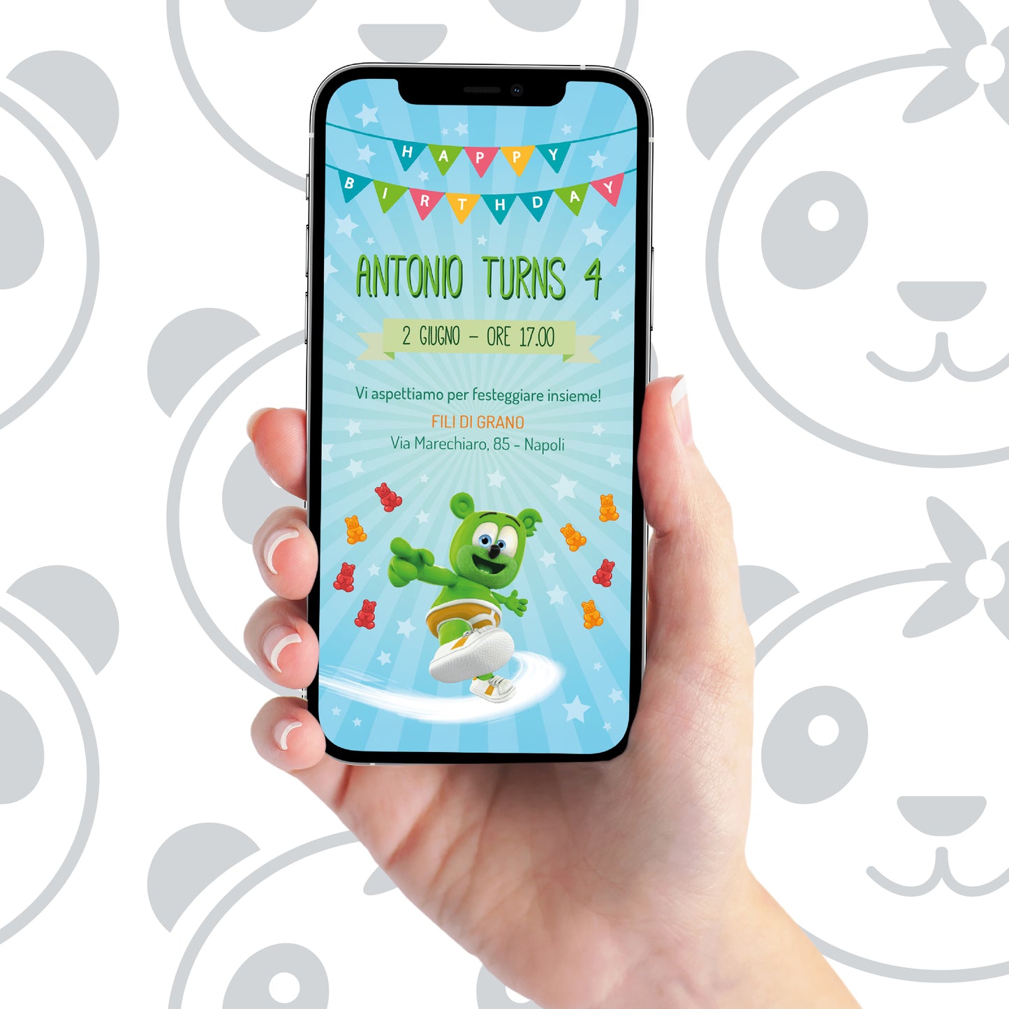 Invito digitale Gummy Bear