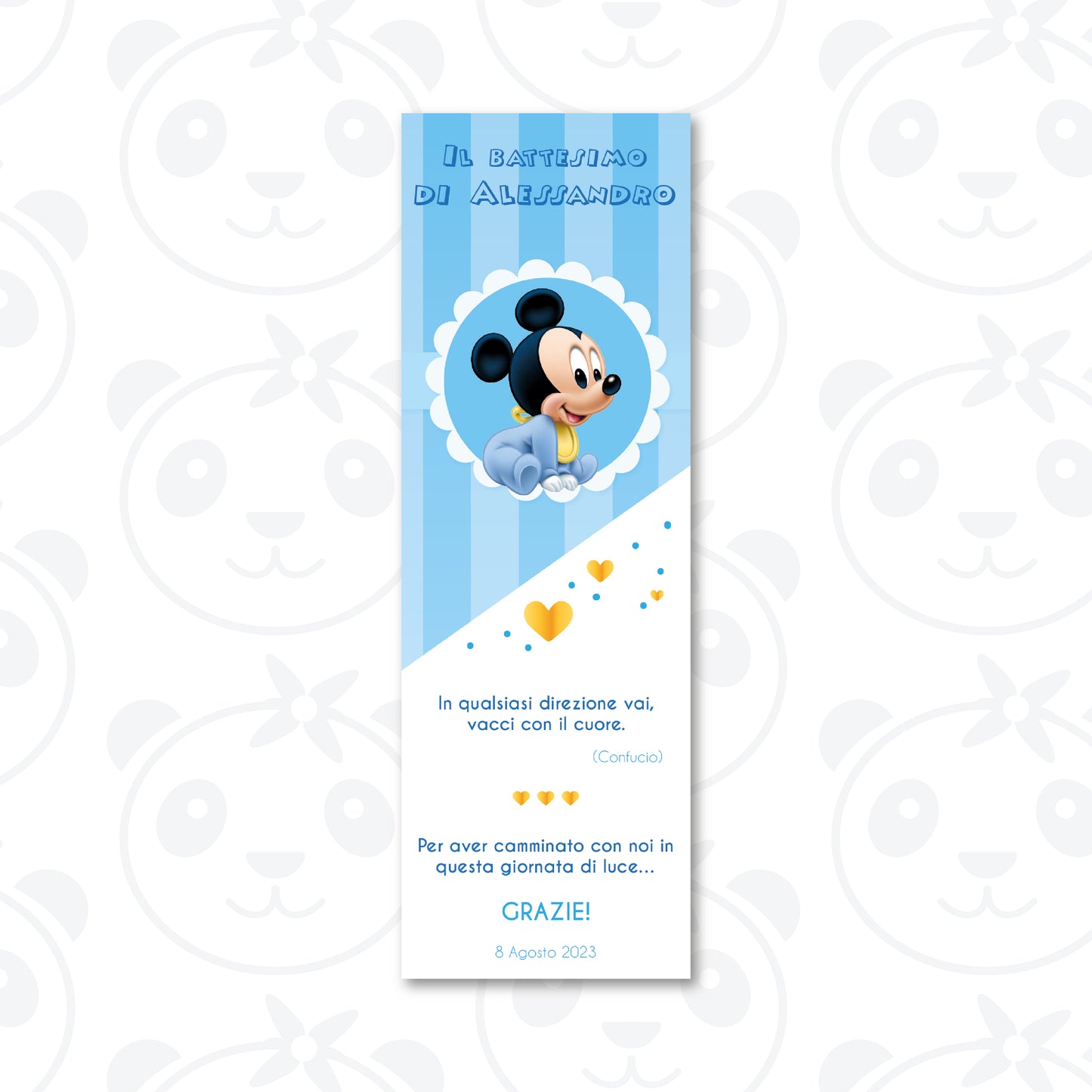 Segnaposto Battesimo baby Topolino