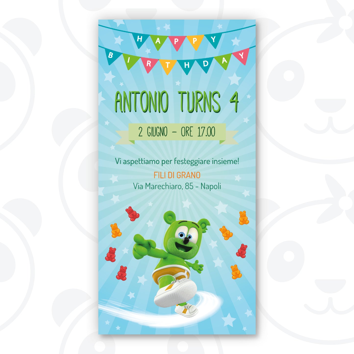 Invito digitale Gummy Bear