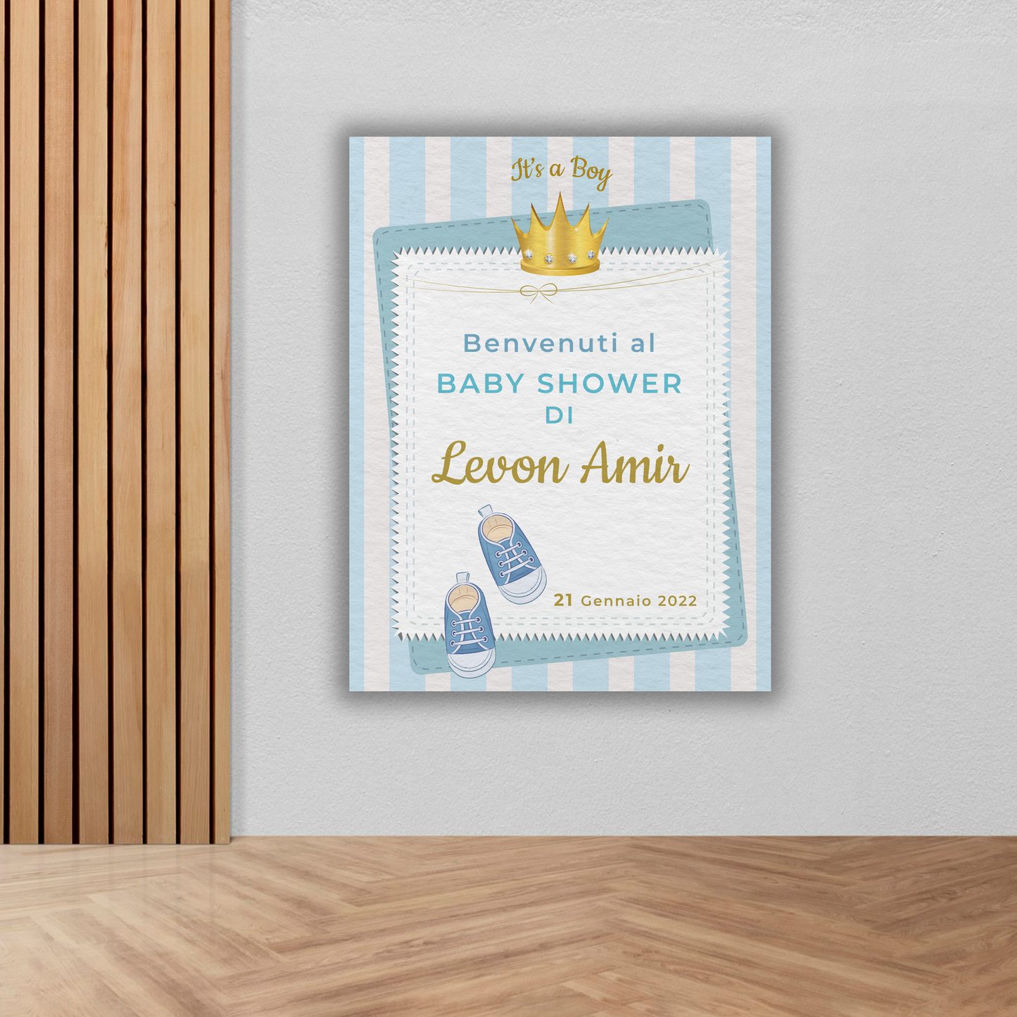 Banner Baby Shower scarpette bimbo