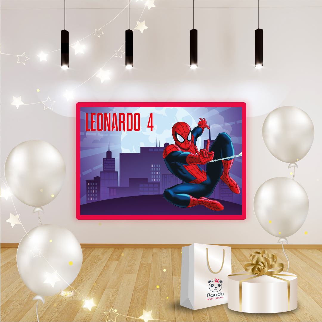 Banner compleanno Spiderman – PandaInvitiSocial