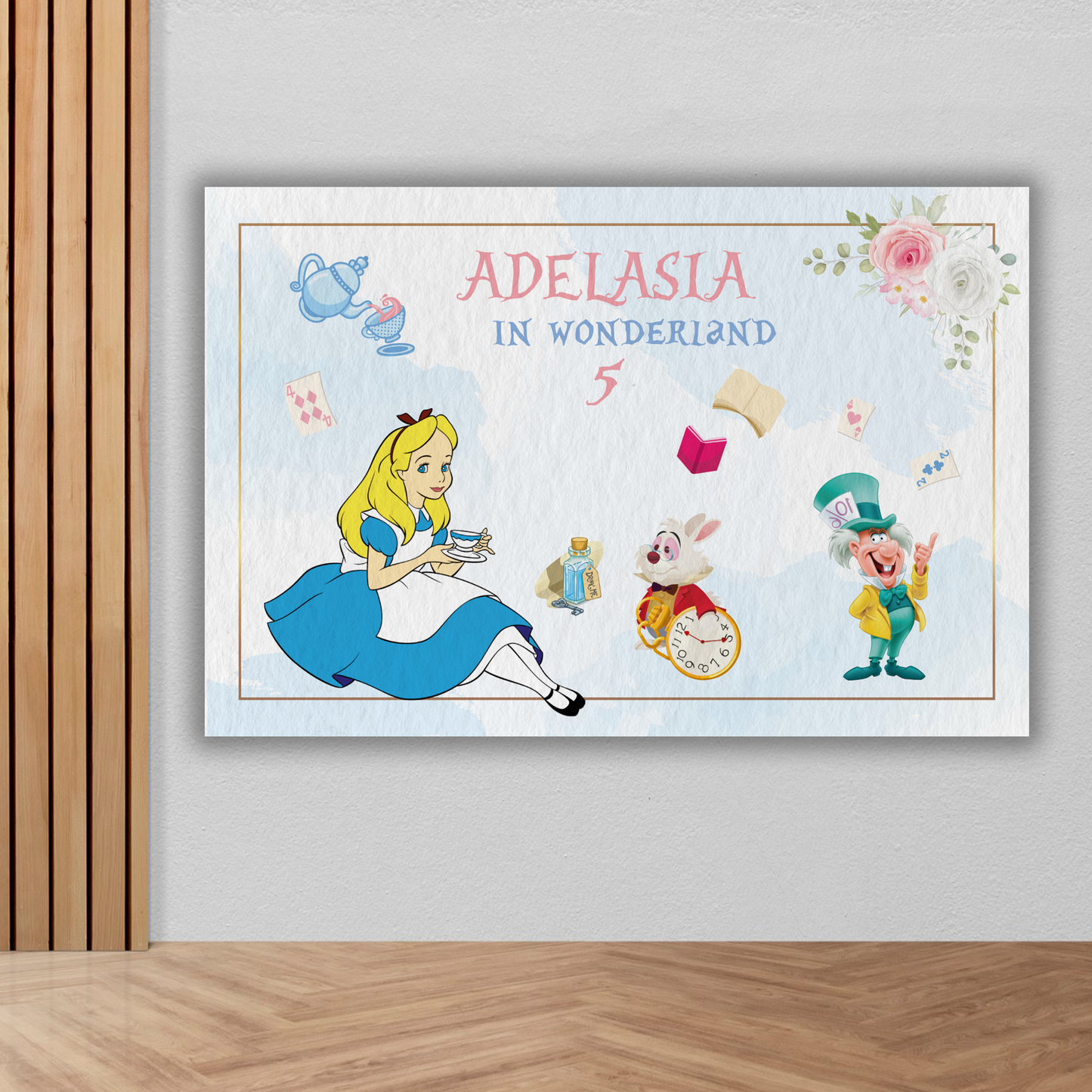Banner compleanno Alice nel paese delle meraviglie