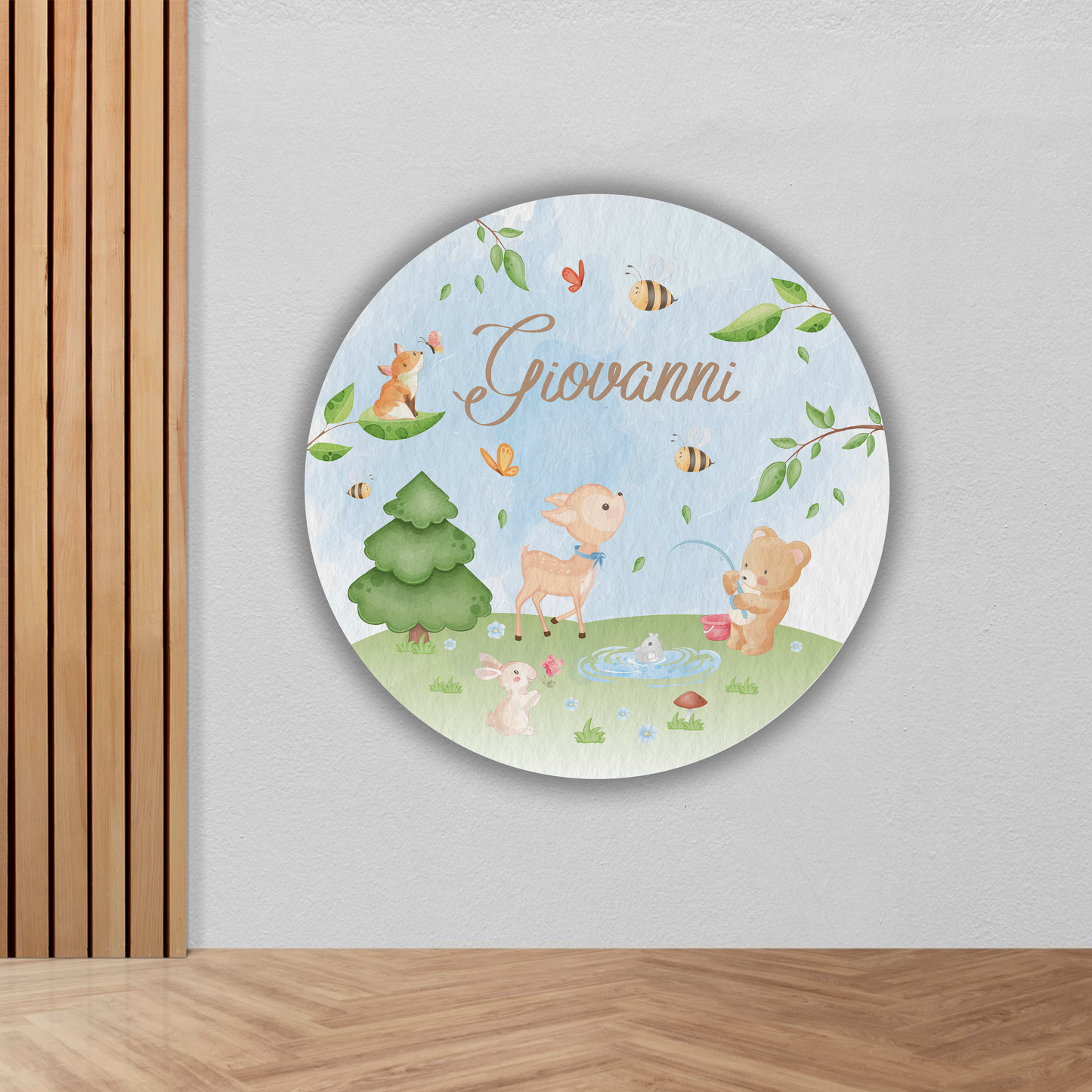 Banner Battesimo animaletti del bosco