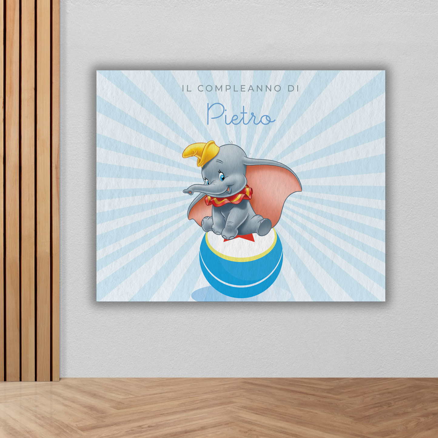 Banner compleanno Dumbo sulla palla