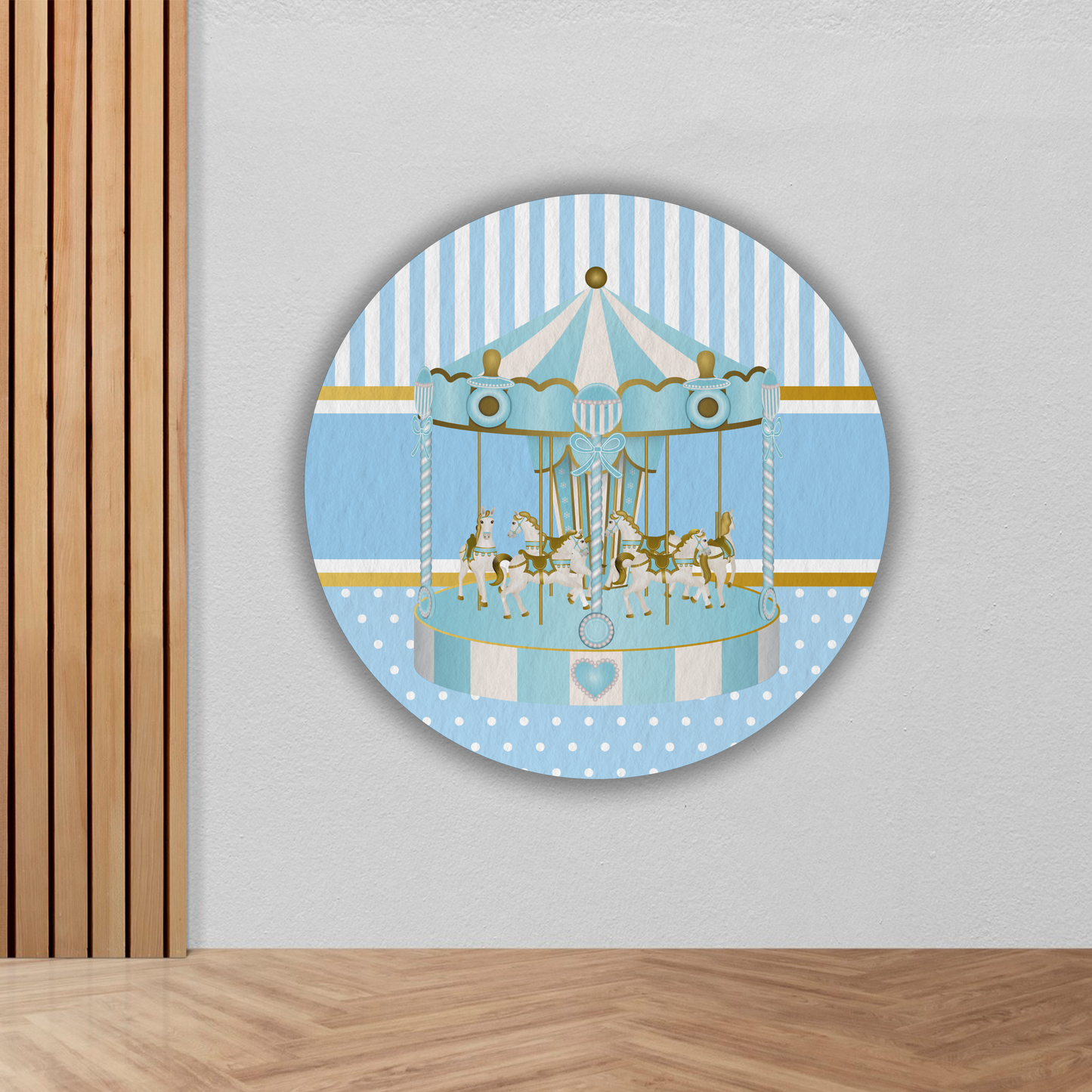 Banner Battesimo bambino giostra carosello