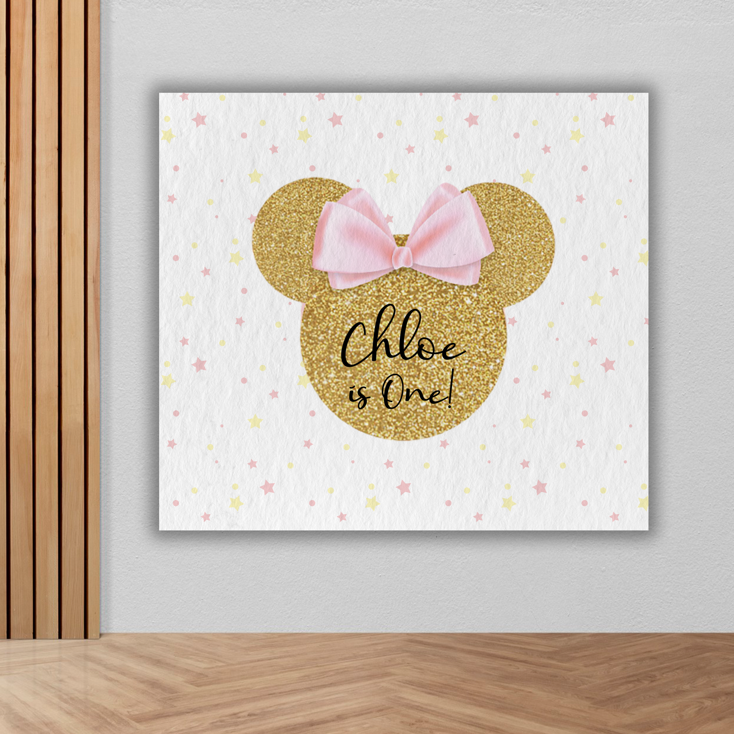 Banner compleanno Minnie Gold