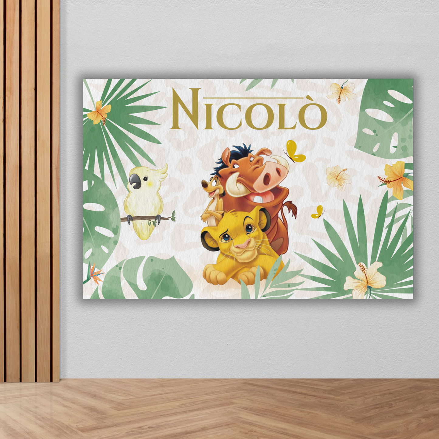 Banner compleanno Re Leone Simba e i suoi amici