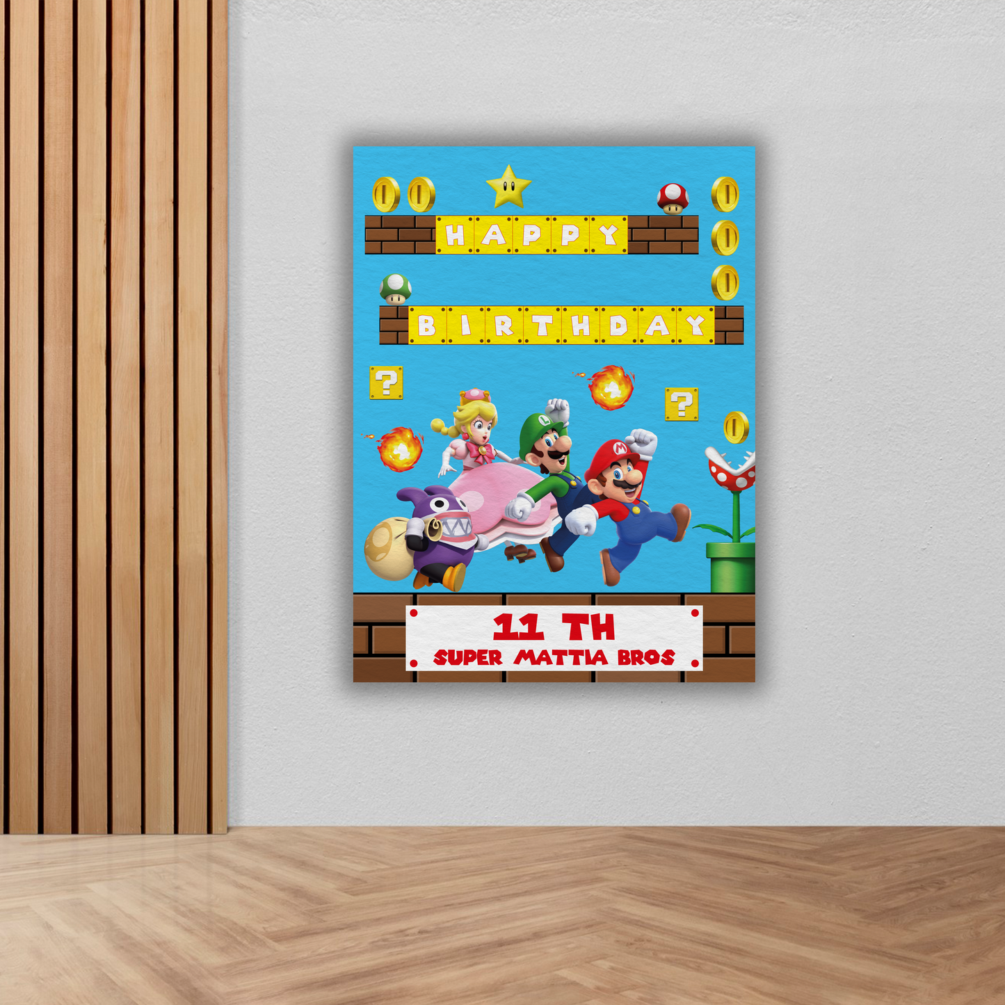 Banner compleanno Super Mario