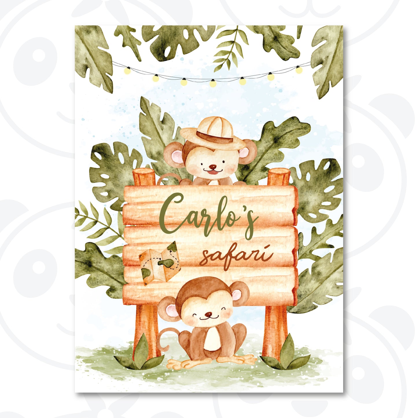 Banner compleanno scimmiette