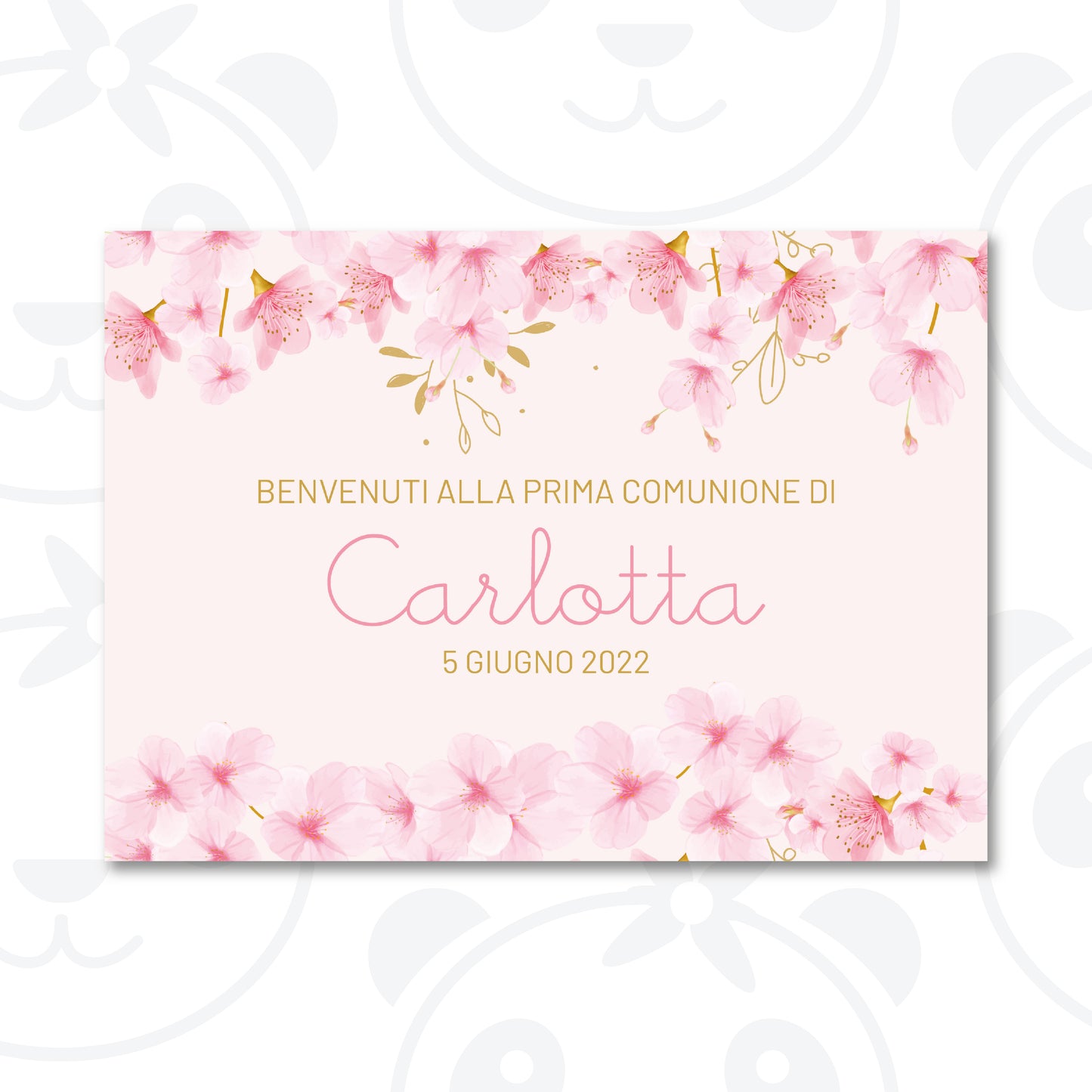 Cartello di benvenuto Prima Comunione