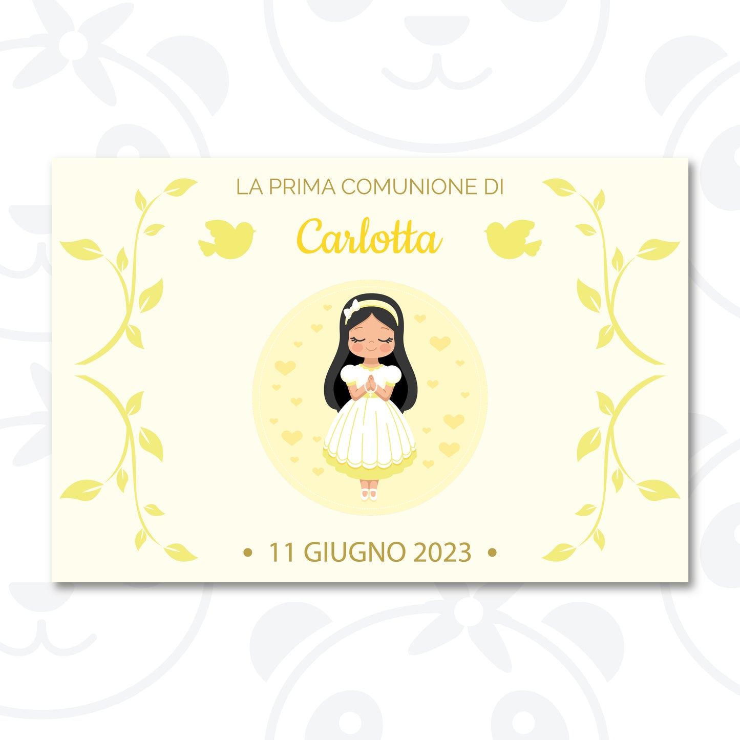 Cartello di benvenuto Prima Comunione