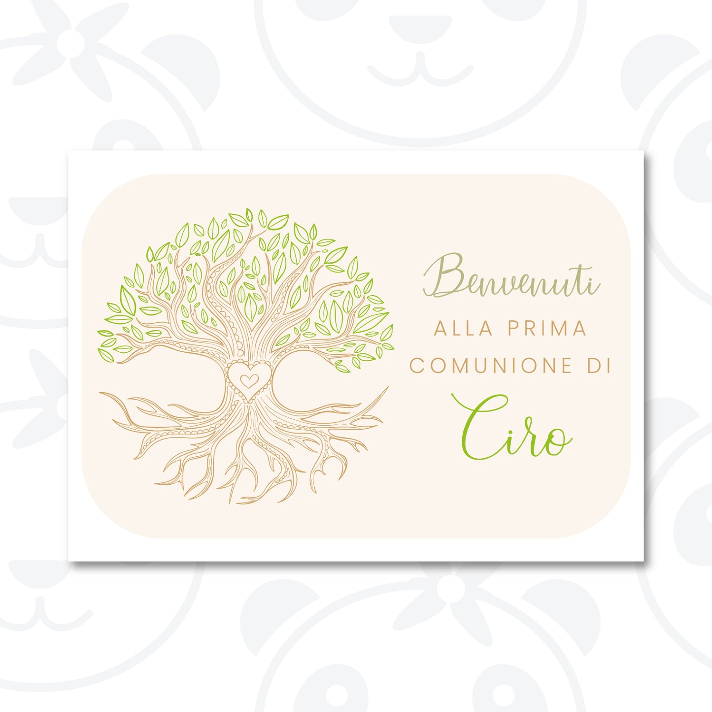Cartello di benvenuto Prima Comunione