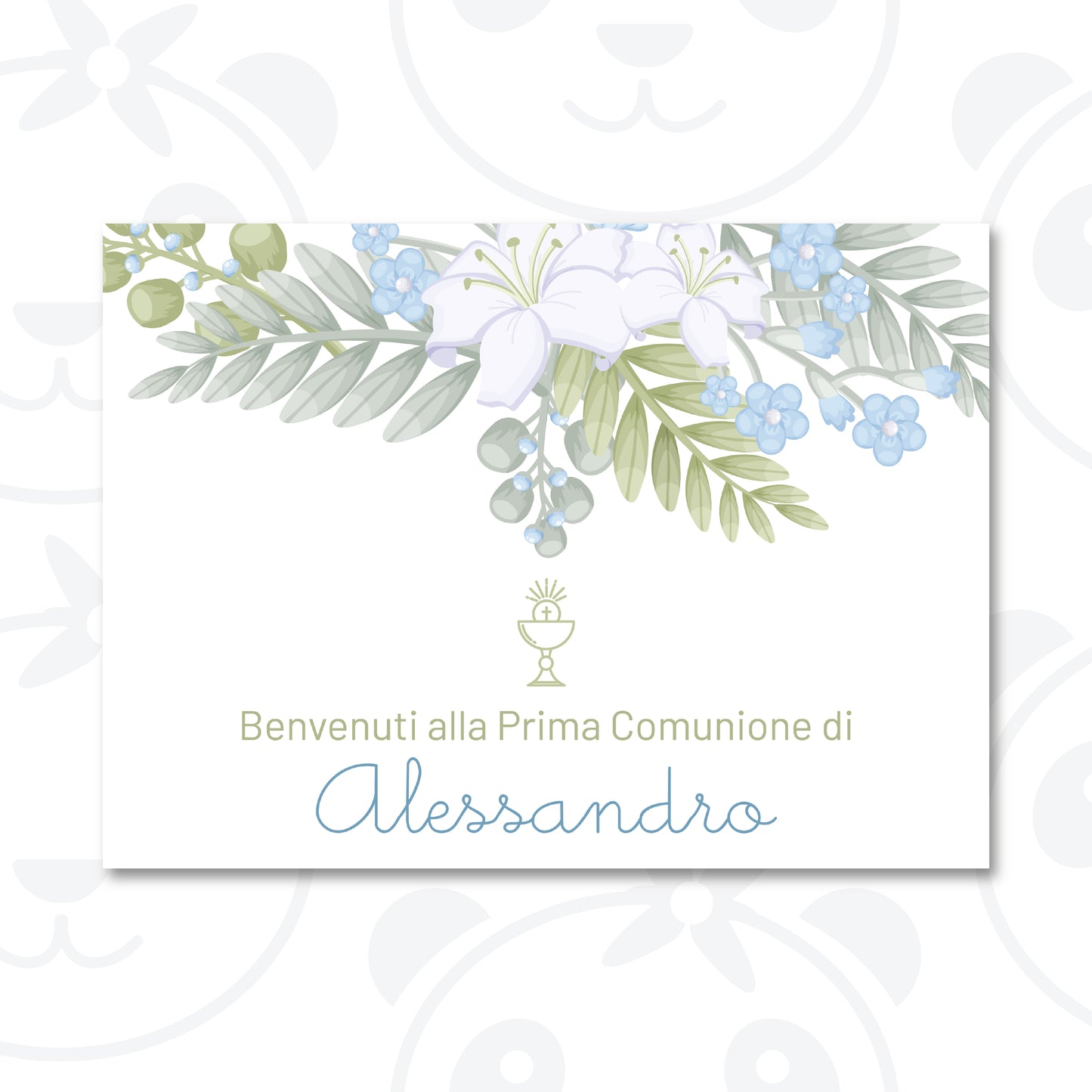 Cartello di benvenuto Prima Comunione