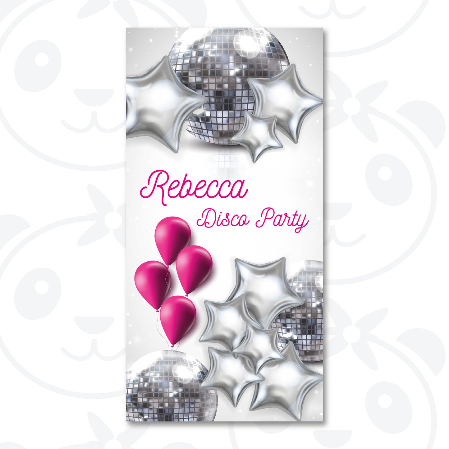 Banner compleanno disco party