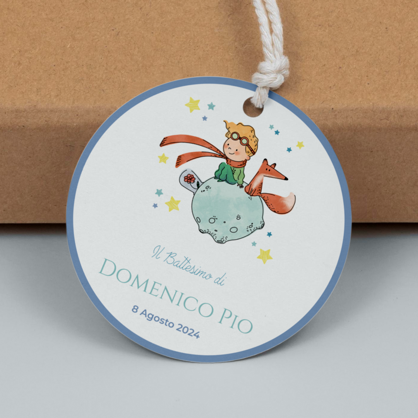 Tag Bomboniera Battesimo bambino Piccolo Principe