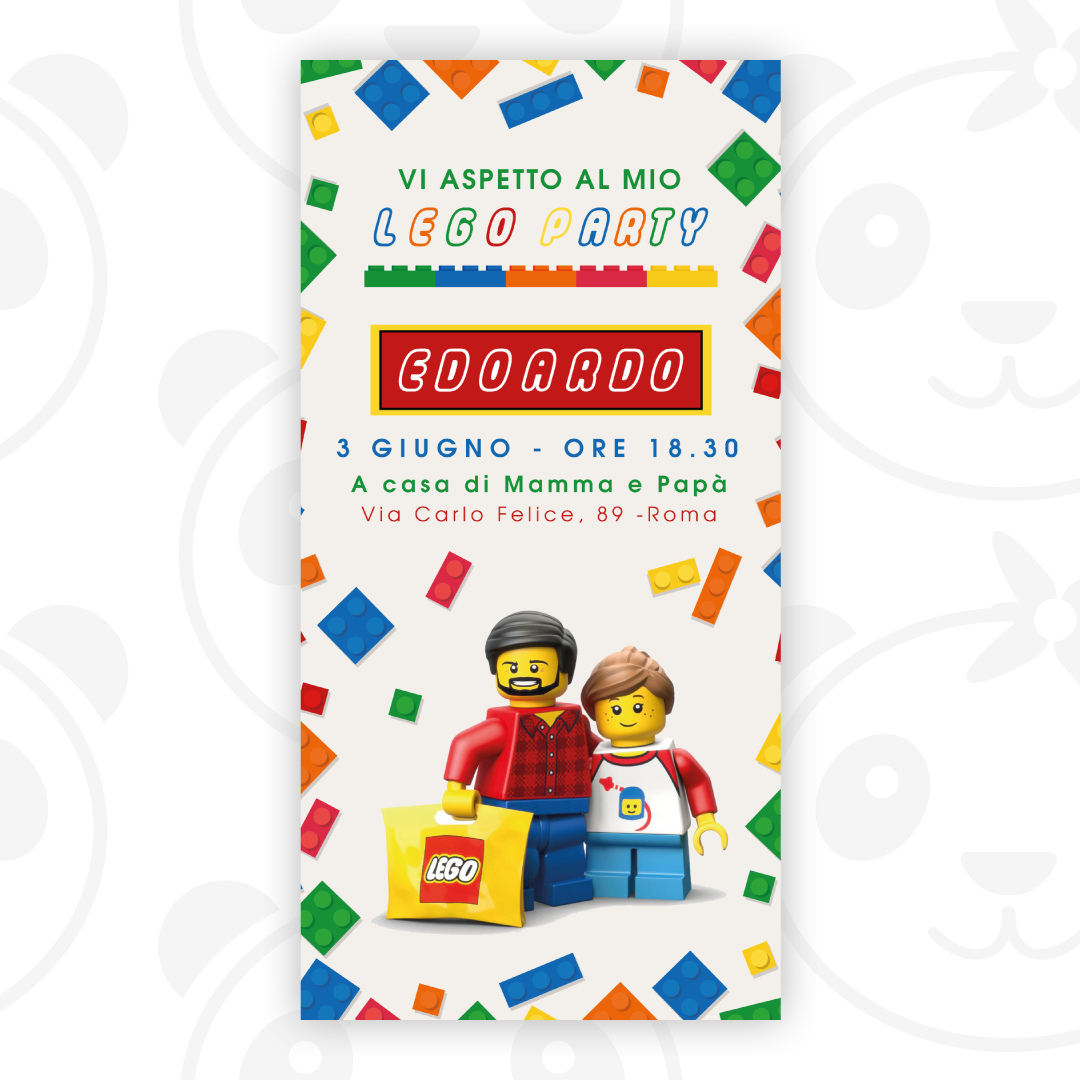 Lego digital invitation – PandaInvitiSocial