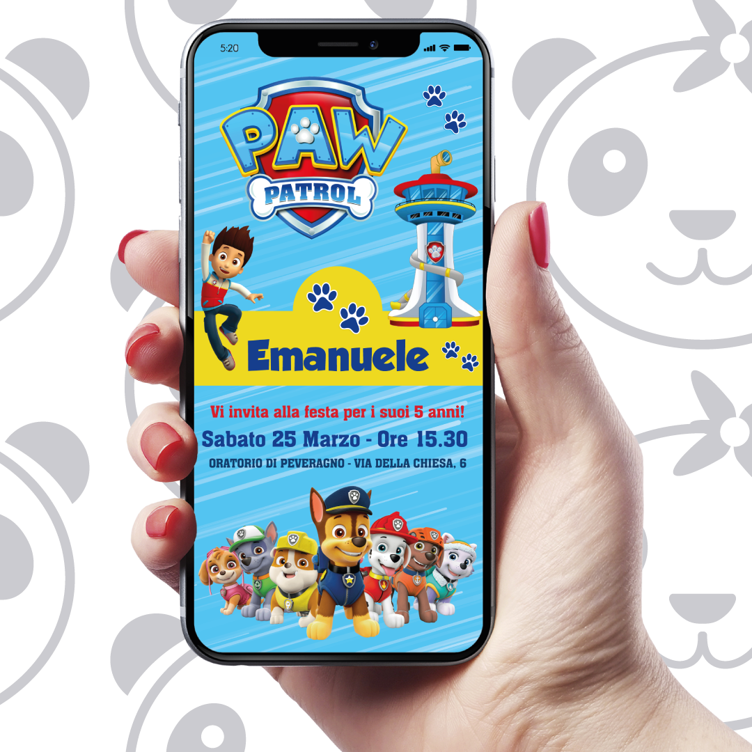 Invito digitale Paw Patrol