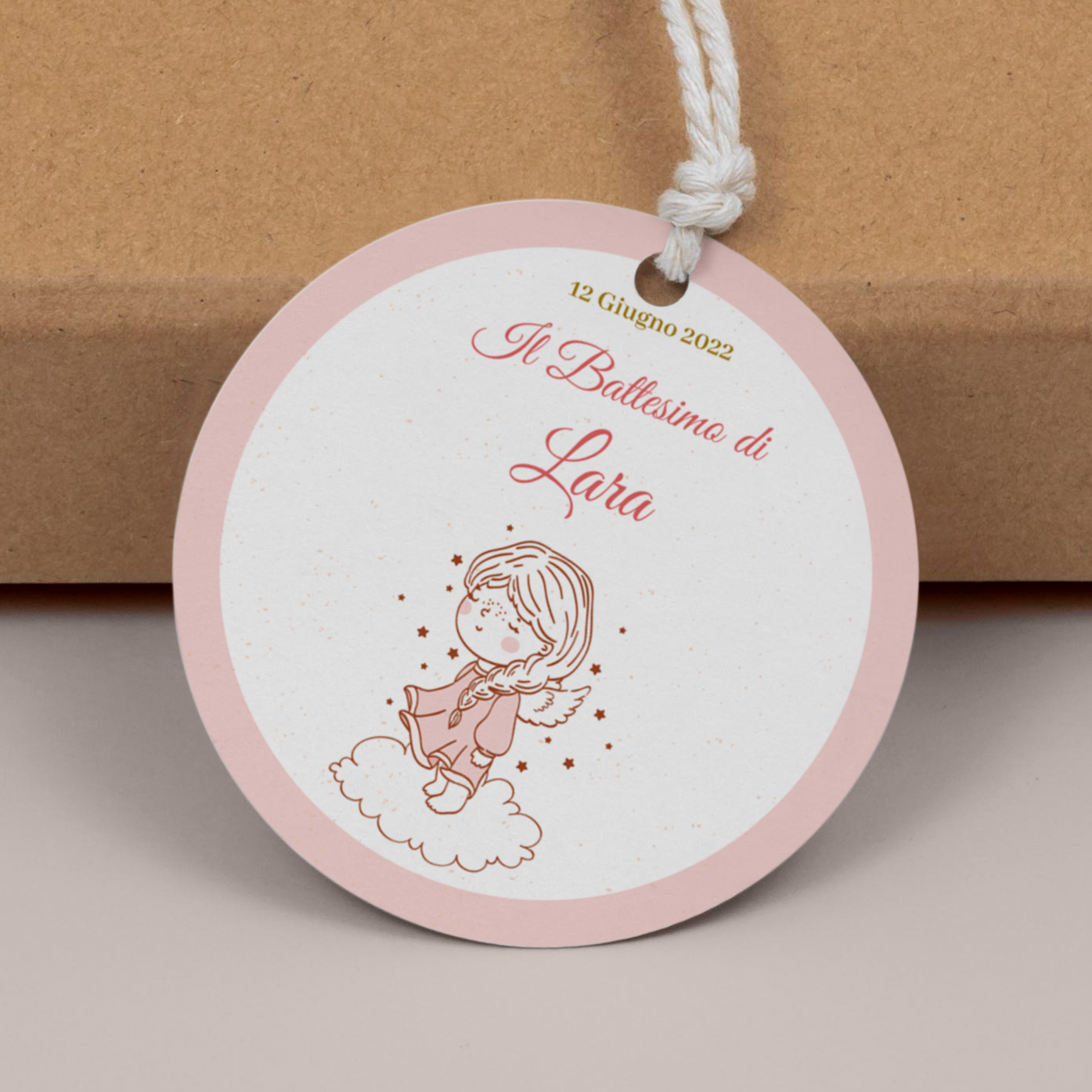 Tag Bomboniera Battesimo bambina angioletto