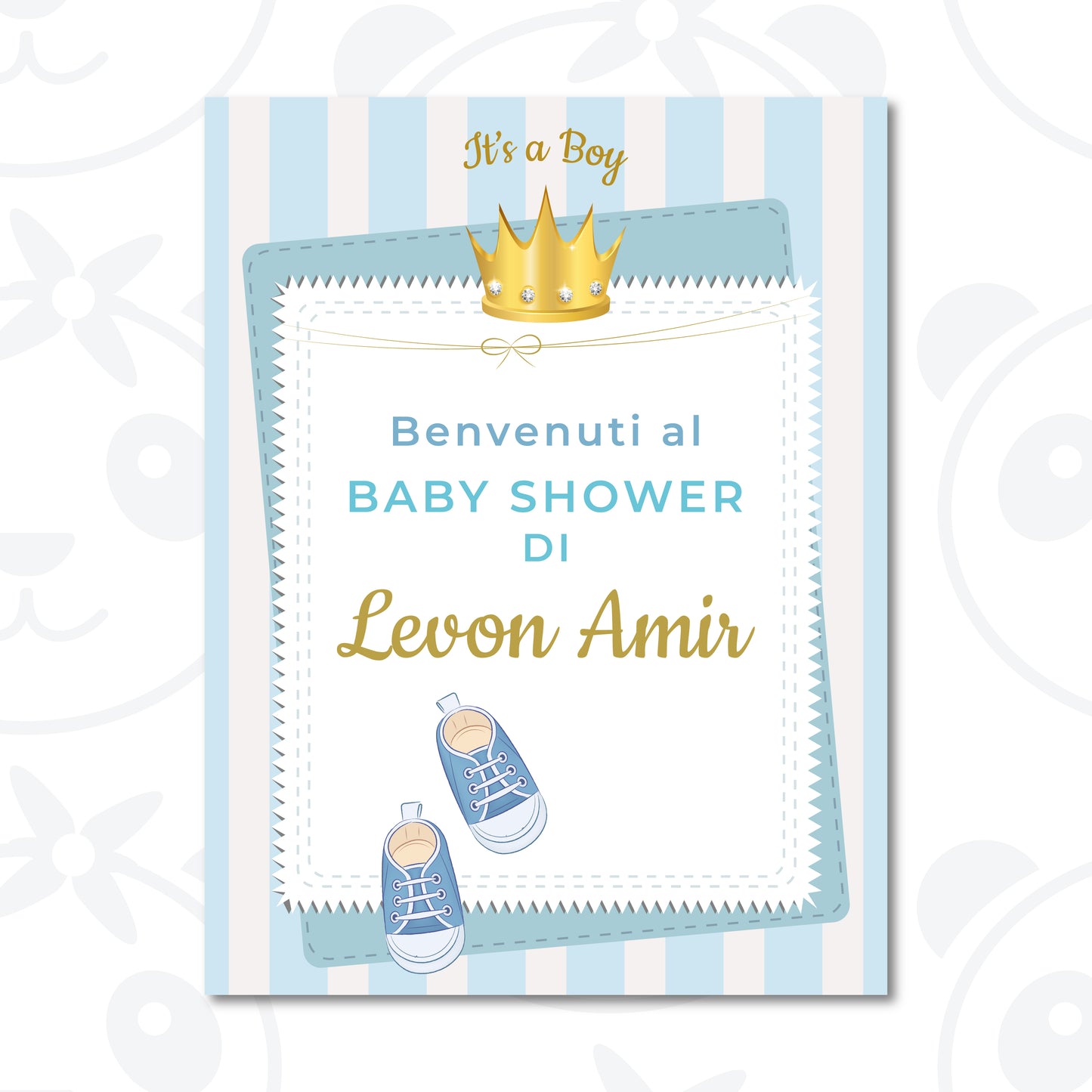 Banner Baby Shower scarpette bimbo