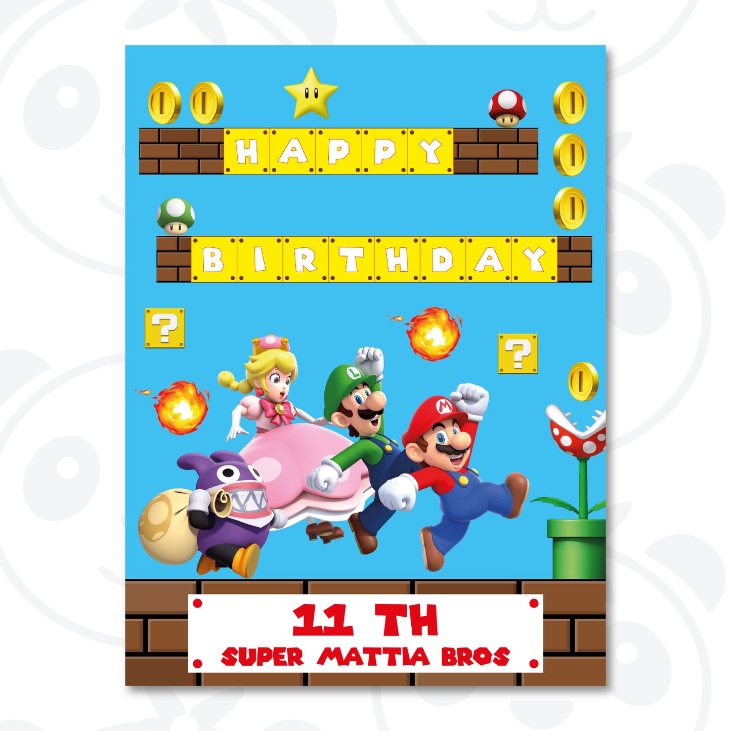 Banner compleanno Super Mario