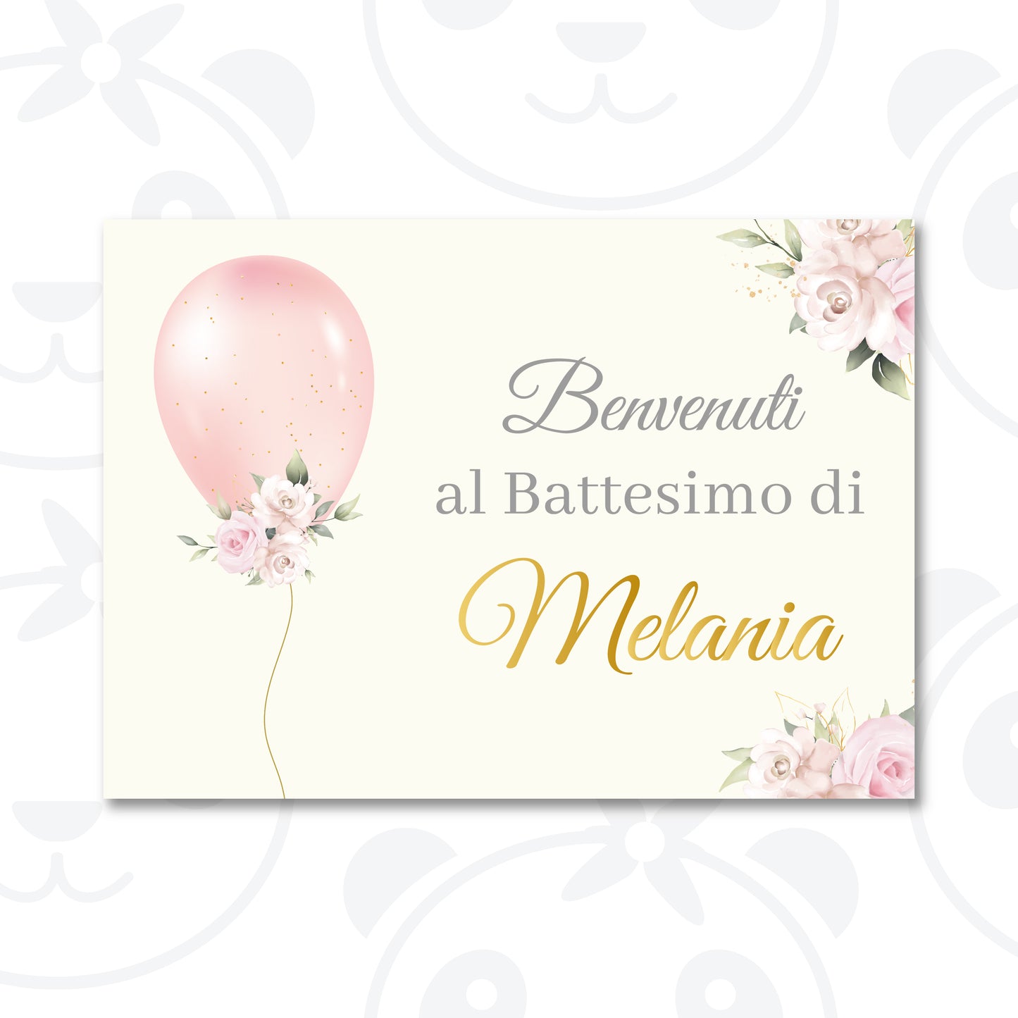 Baptism welcome sign