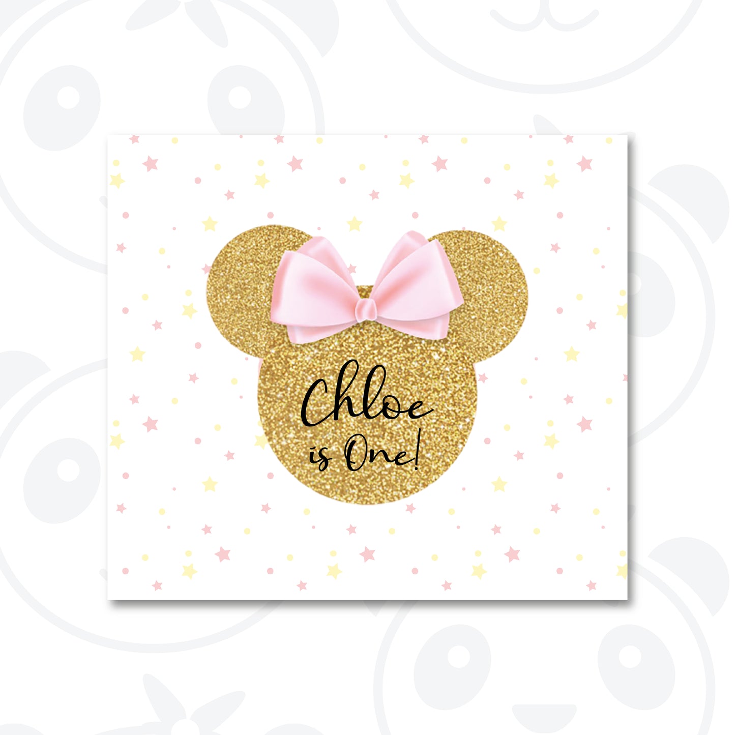 Banner compleanno Minnie Gold