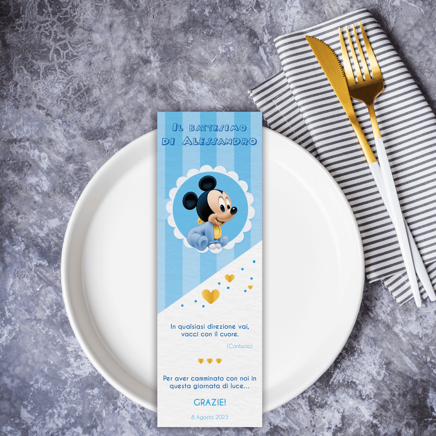 Segnaposto Battesimo baby Topolino