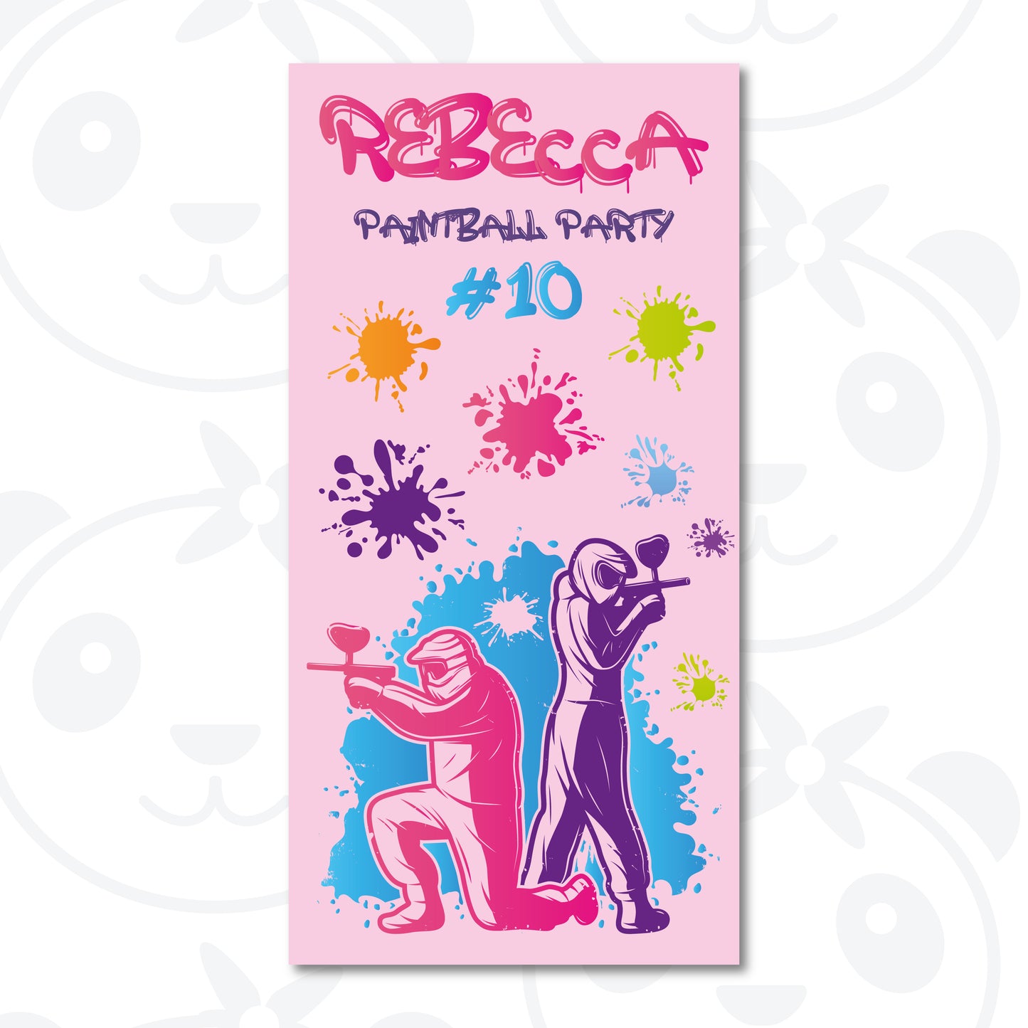 Banner compleanno paintball