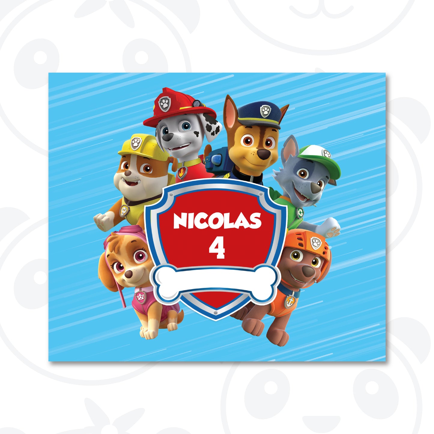 Banner compleanno Paw Patrol