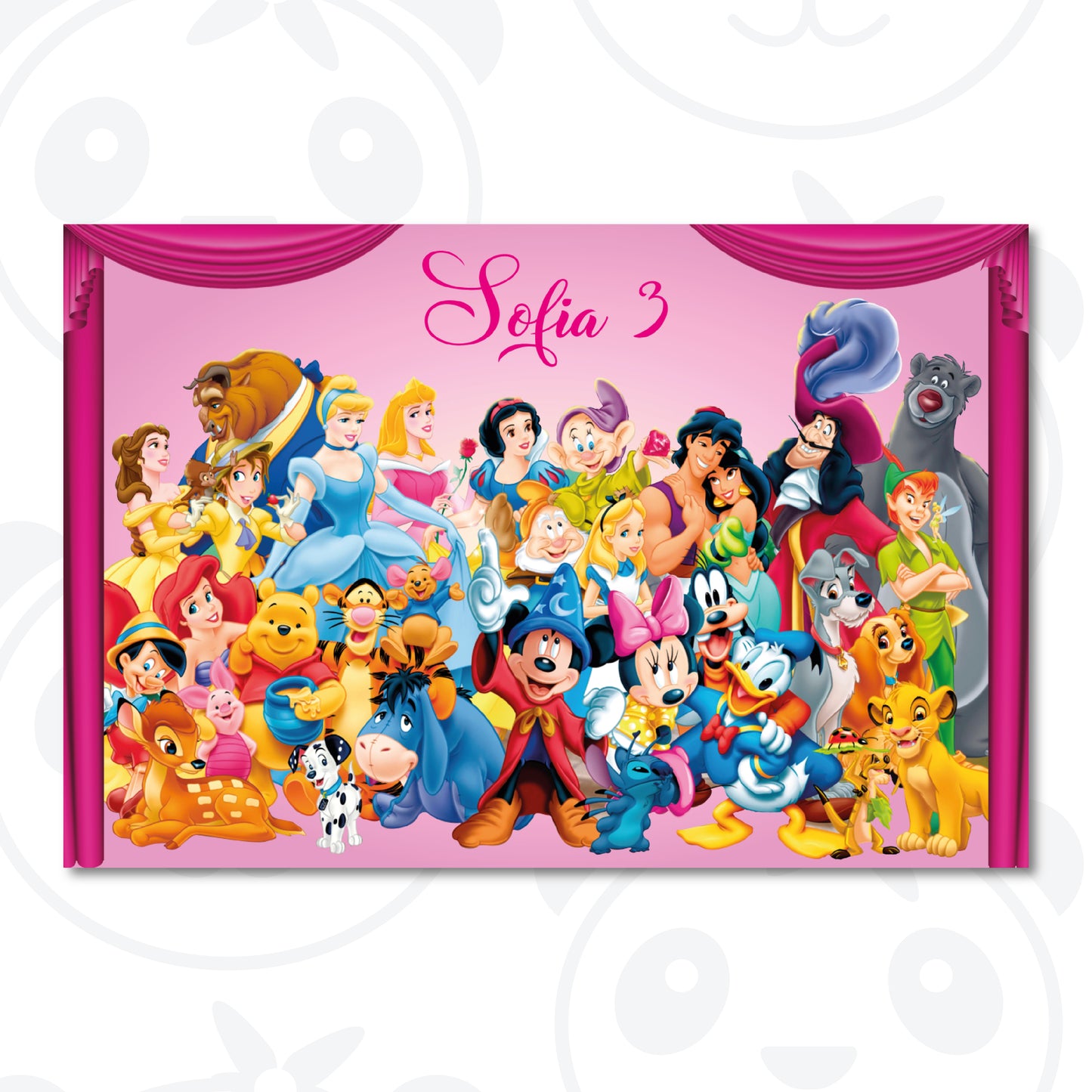 Banner compleanno personaggi Disney