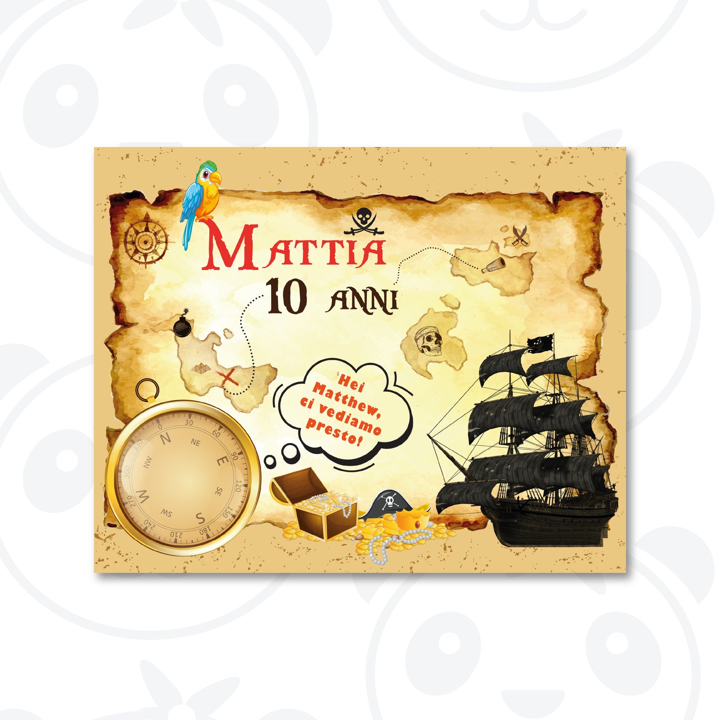 Banner compleanno pirati