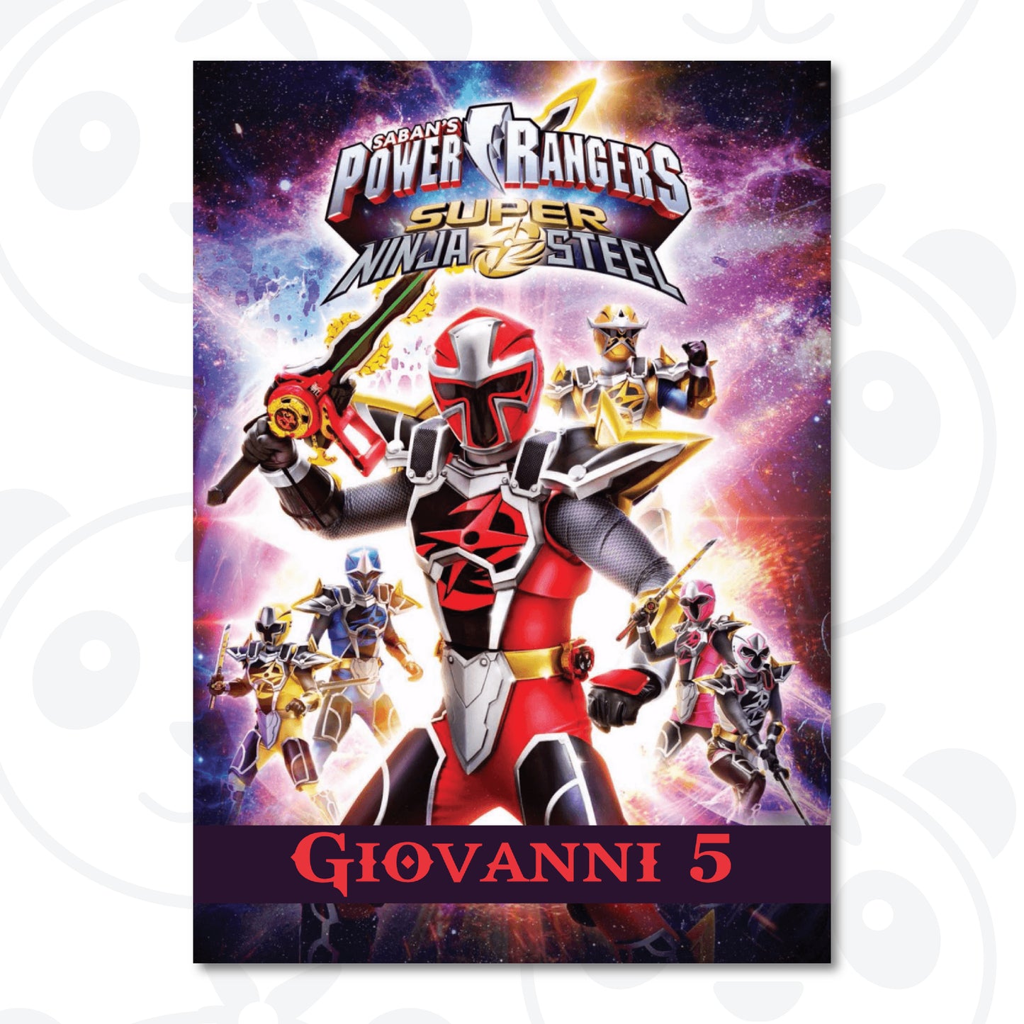 Banner compleanno Power Ranger