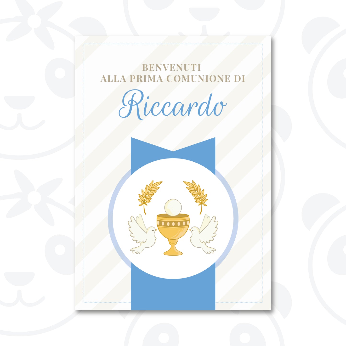 Cartello di benvenuto Prima Comunione