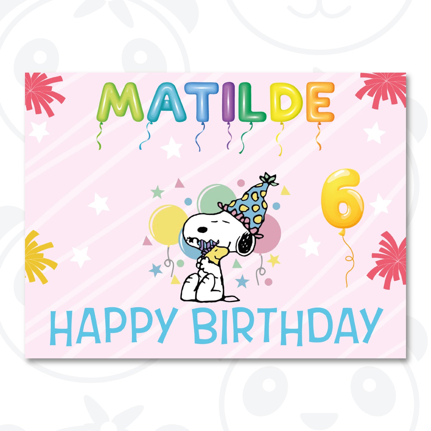 Banner compleanno Snoopy