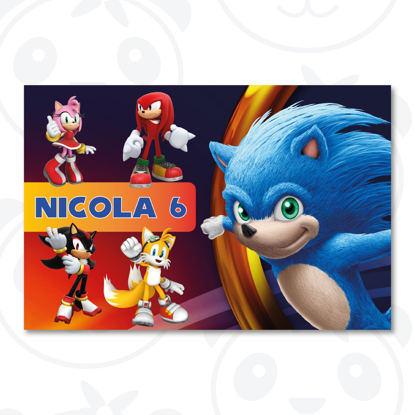 Banner compleanno Sonic