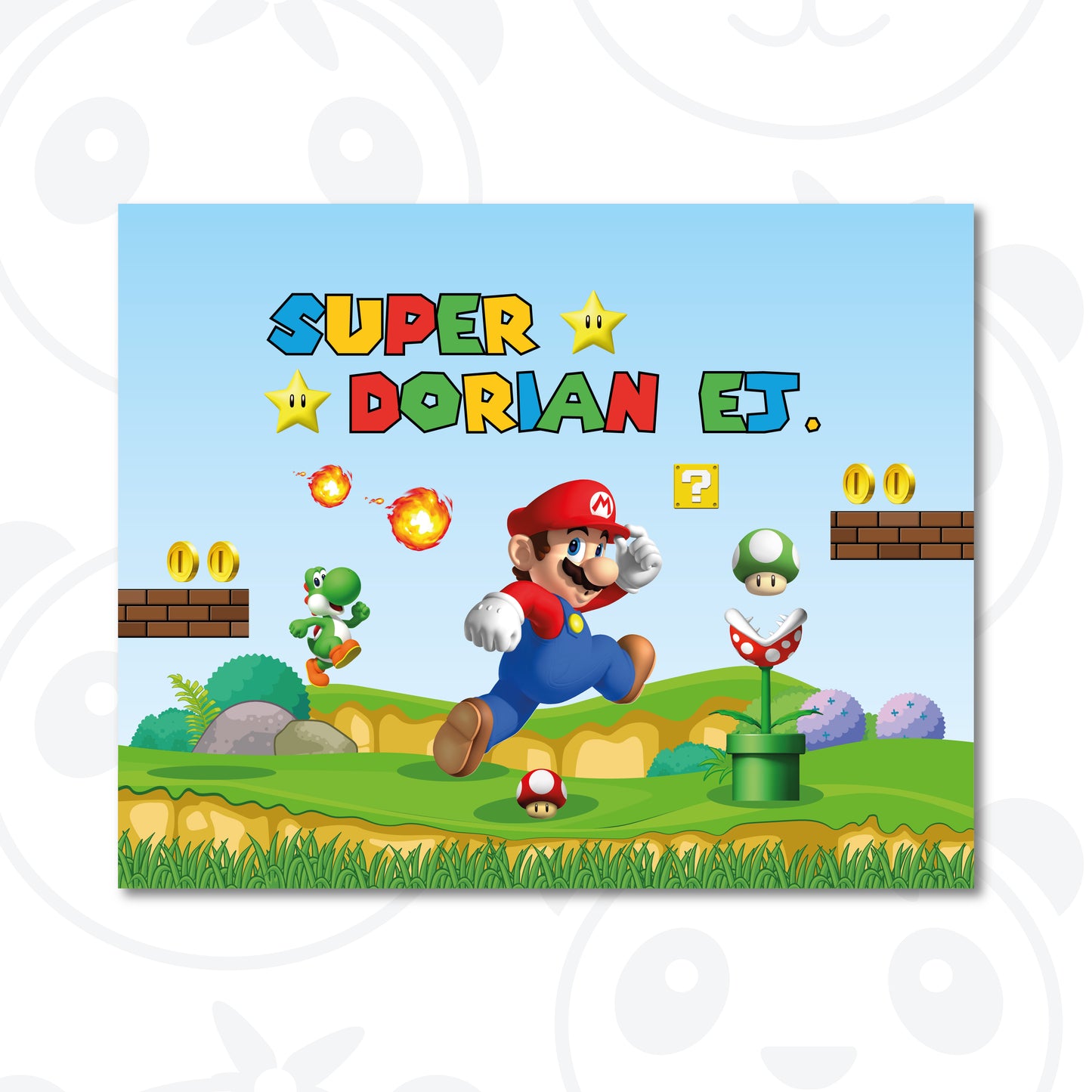 Banner compleanno Super Mario