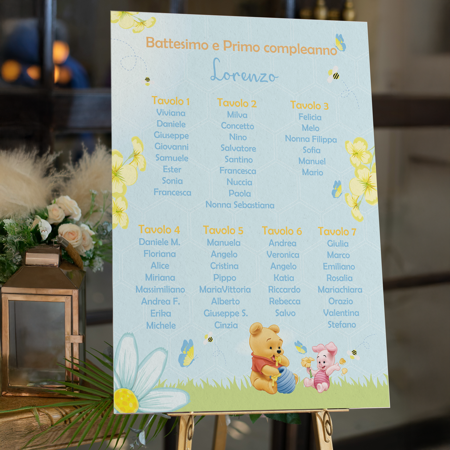 Tableau Battesimo Winnie The Pooh