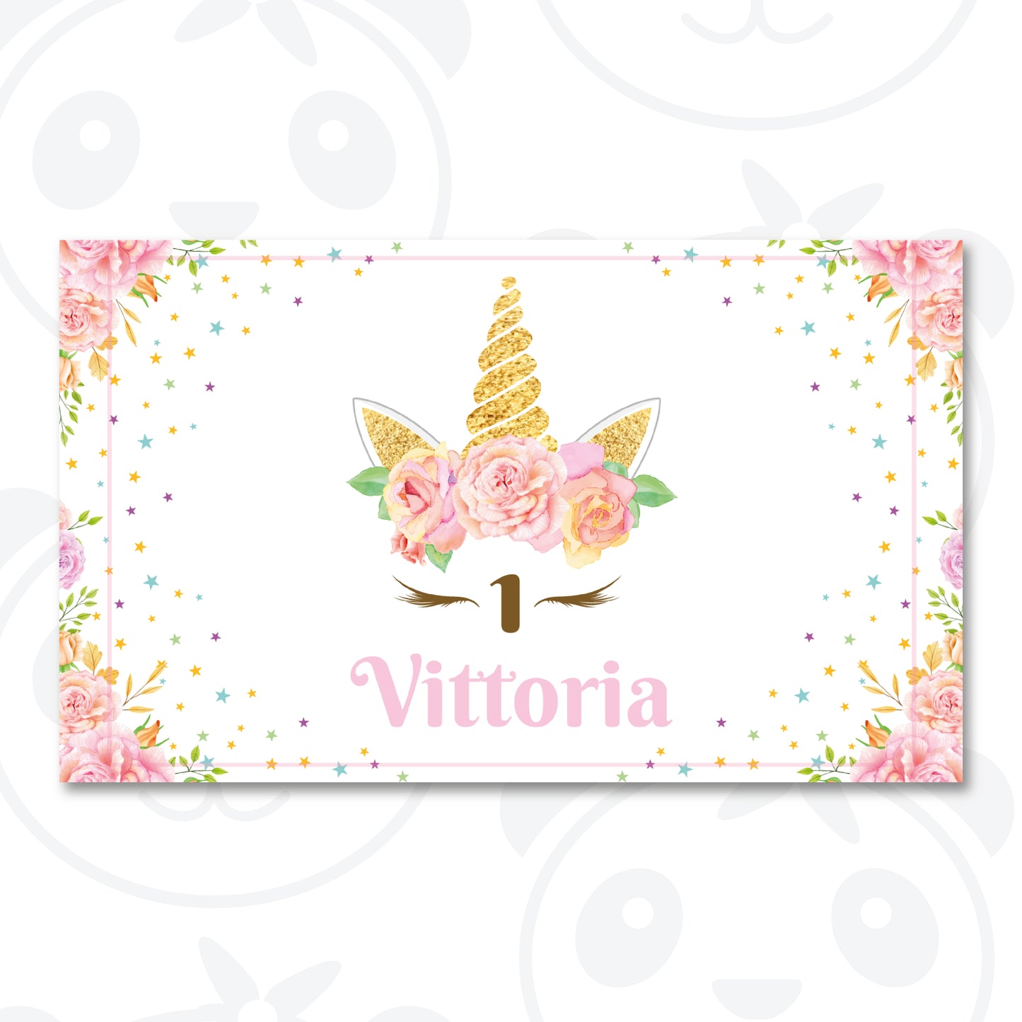 Banner compleanno Unicorno