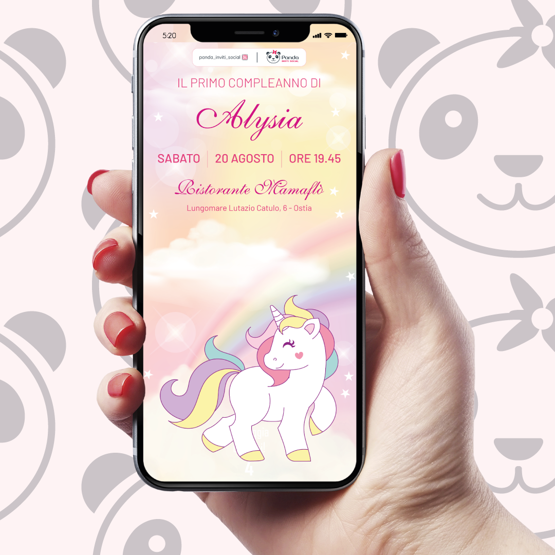 Invito digitale unicorno