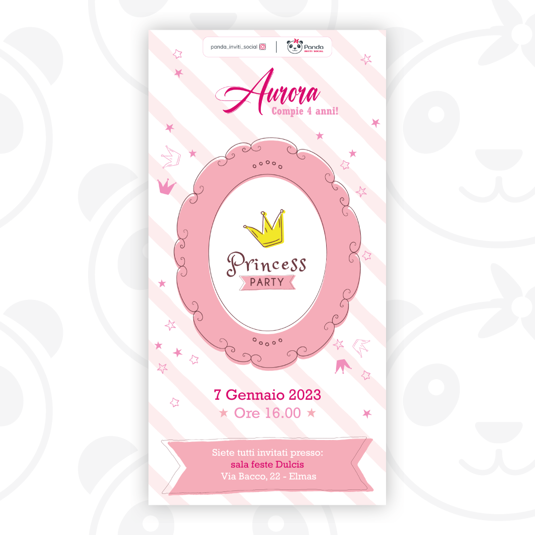 Invito digitale Princess Party