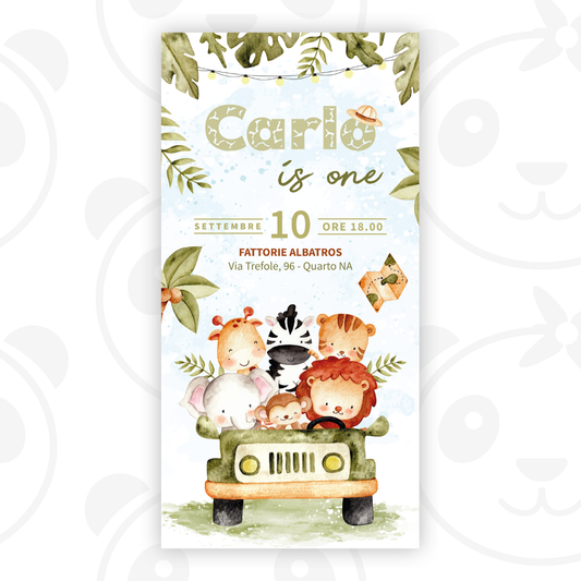 Safari digital invitation