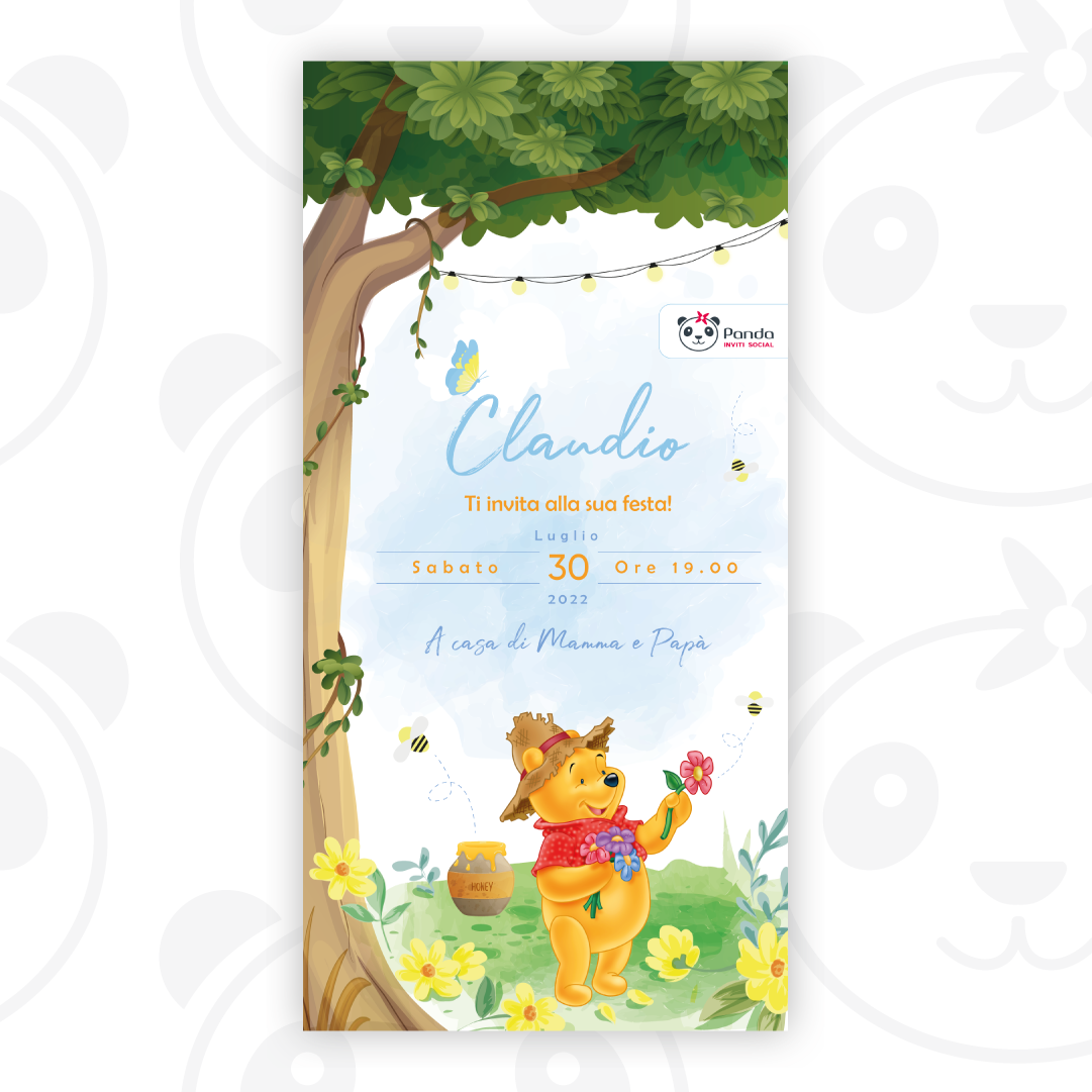 Winnie The Pooh digital invitation