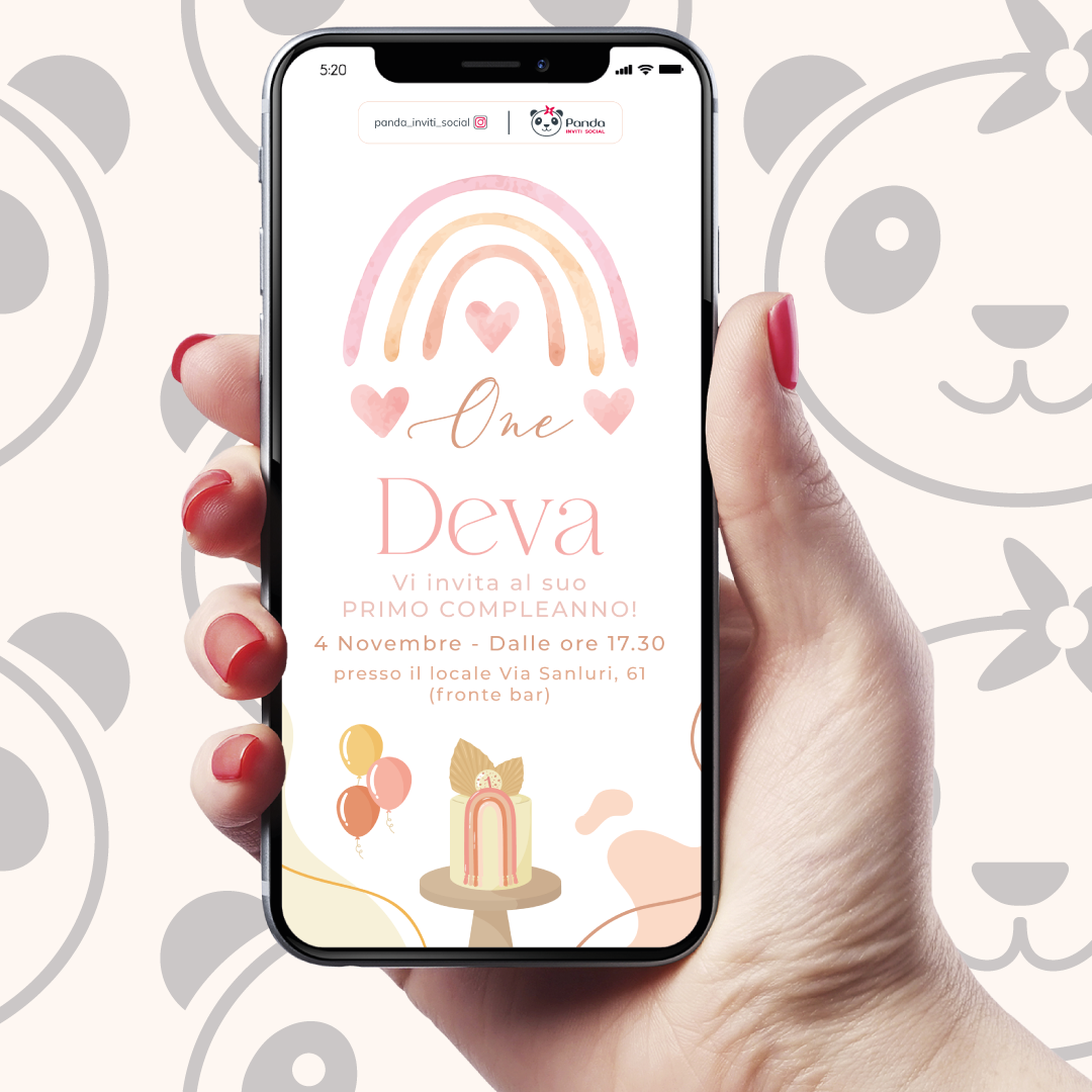 Invito digitale boho chic